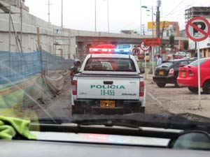 voiture de police colombie